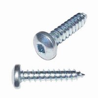 #10 X 1" Pan Head, Square Drive, Tapping Screw, Type A, Zinc